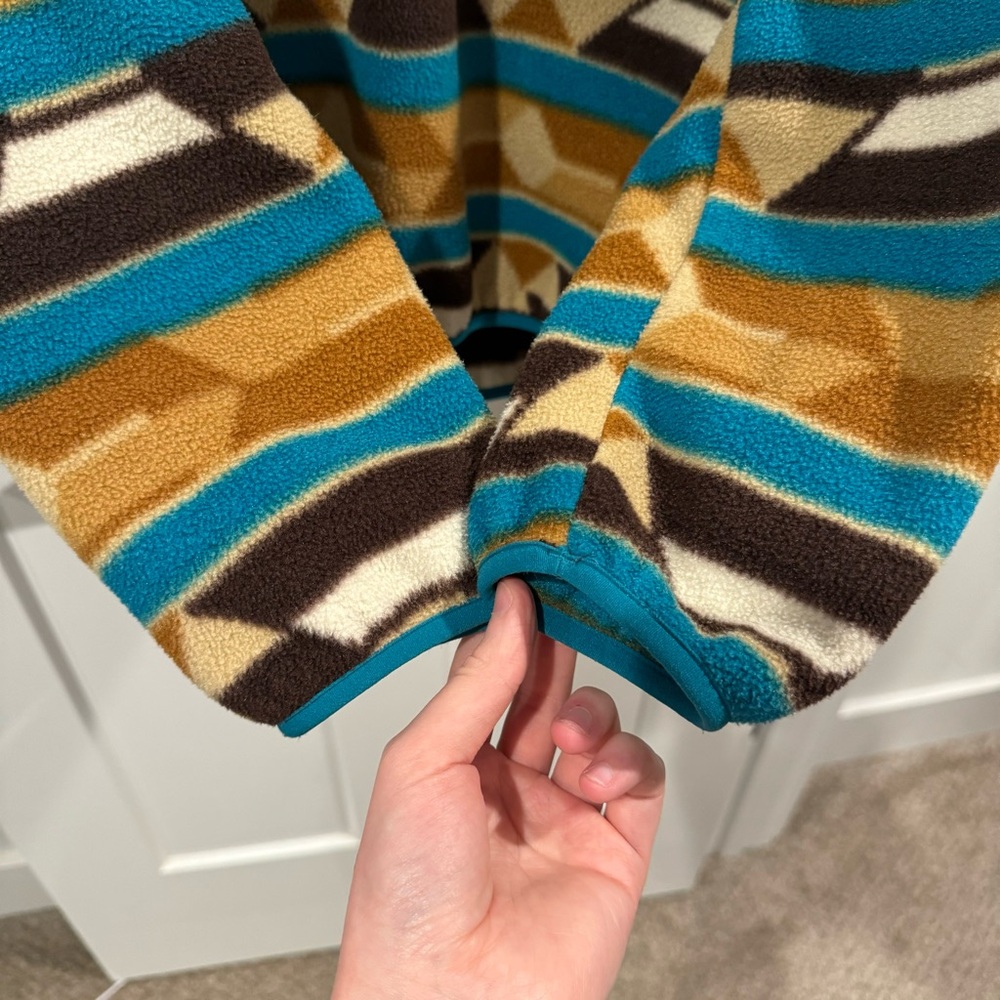 NWOT PATAGONIA Synchilla Aztec Print Pullover Fleece Jacket Snap T Size Medium - Picture 8 of 9